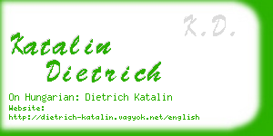 katalin dietrich business card